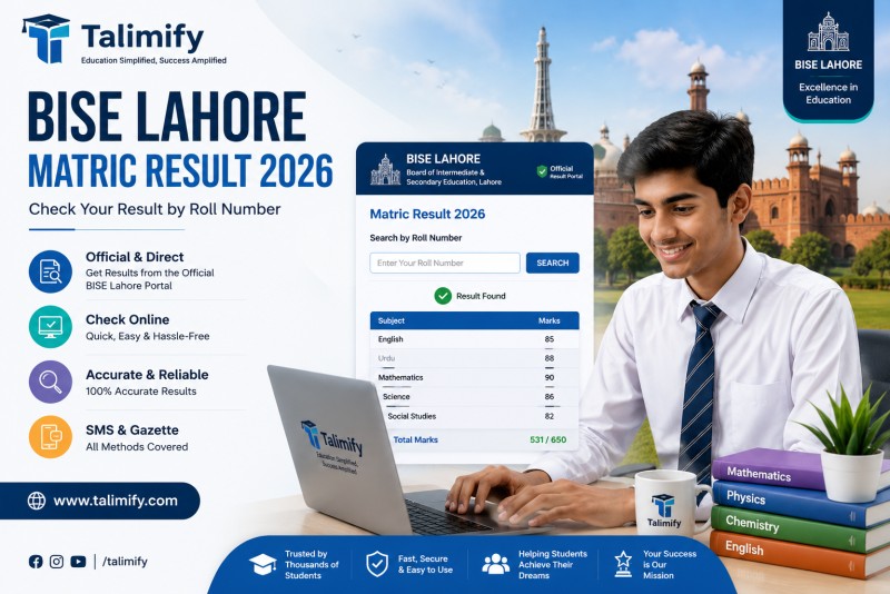 BISE Lahore Matric Result 2026 Check by Roll Number - Educational Article & Study Guide - Talimify